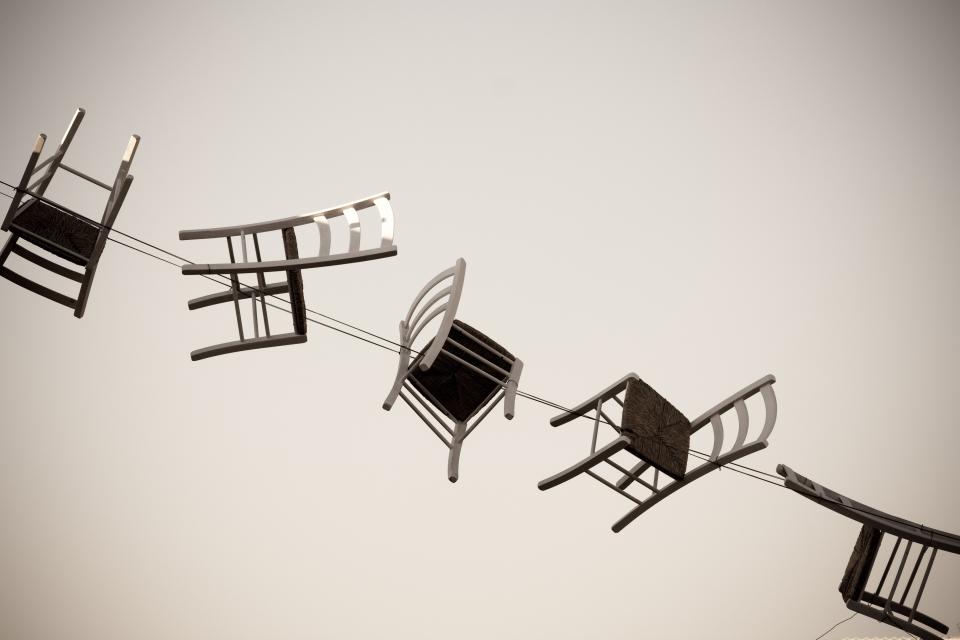 chairs, string, design, art, creative, decor